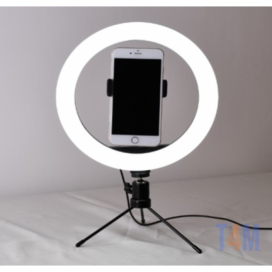 RING LIGHT LS-260 10.0" WITH MINI TRIPOD STAND AND PHONE HOLDER BLACK